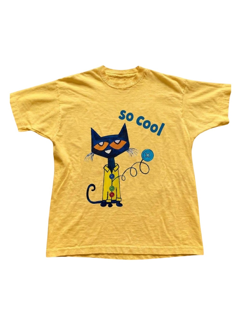 Gildan Cat So Cool Yellow Graphic T-Shirt